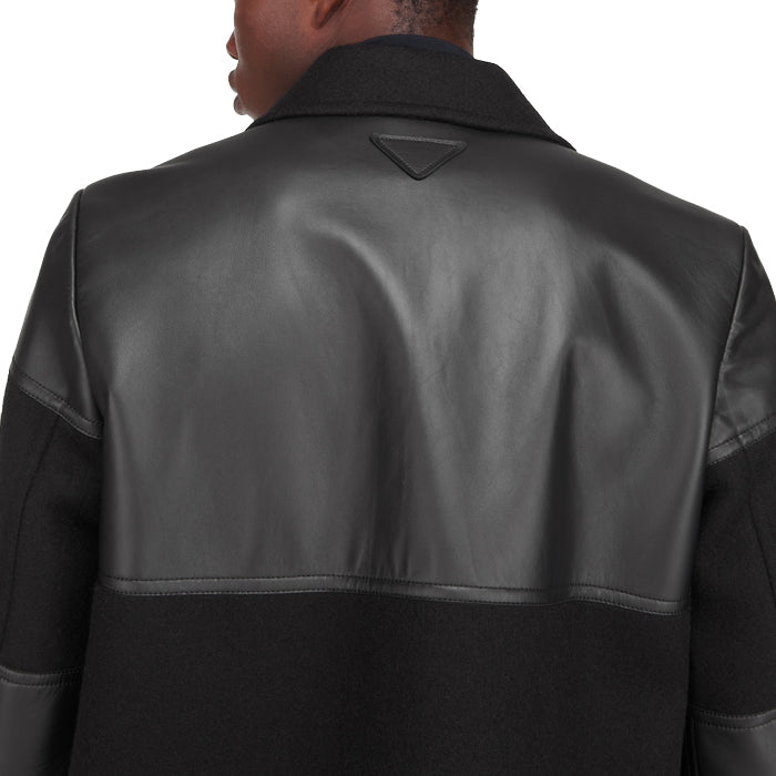 PRADA / プラダ ウール ブレンド マキシ コート prdleatherwool