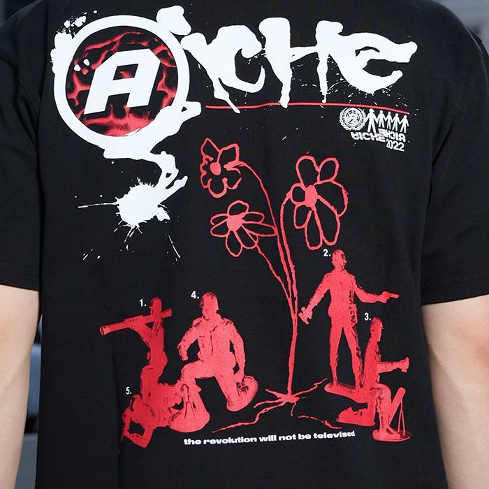 Aiche / アイチェ ウォー Tシャツ メンズ 半袖 201wartee