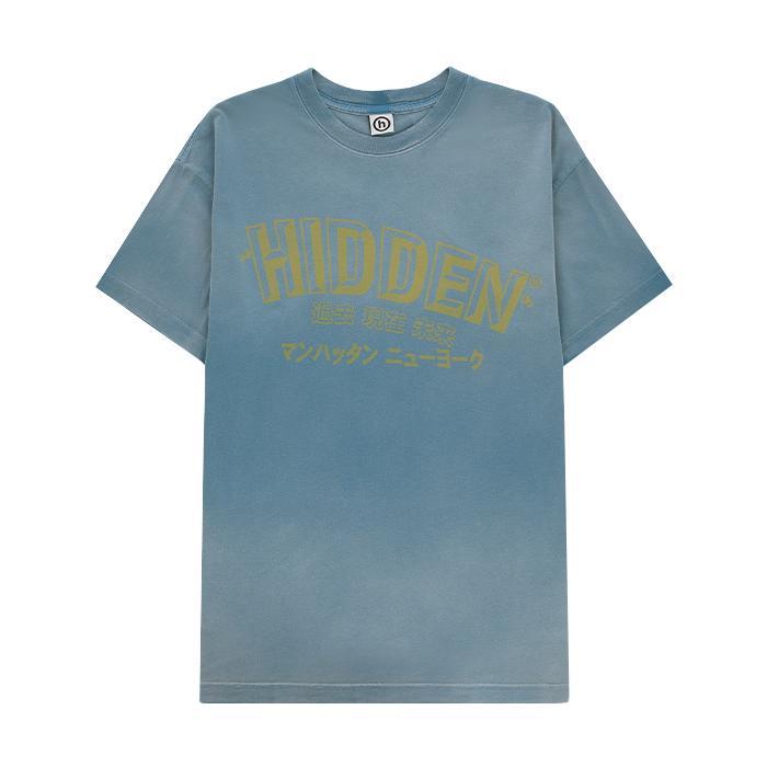 Hidden NY / ヒドゥン ニューヨーク ウェイビー 3D ヴィンテージ ブロック ブライト ネイビー Tシャツ メンズ 半袖 WAVY3DBLOCKV