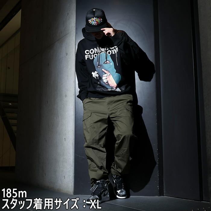 COMME des FUCKDOWN / コムデファックダウン トラッパー プリント フーディー CDFU2542 メンズ 長袖 302762324020