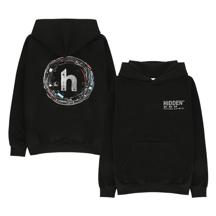 Hidden NY / ヒドゥン ニューヨーク ワイヤー プリント フーディー メンズ 長袖 hwirehoodie