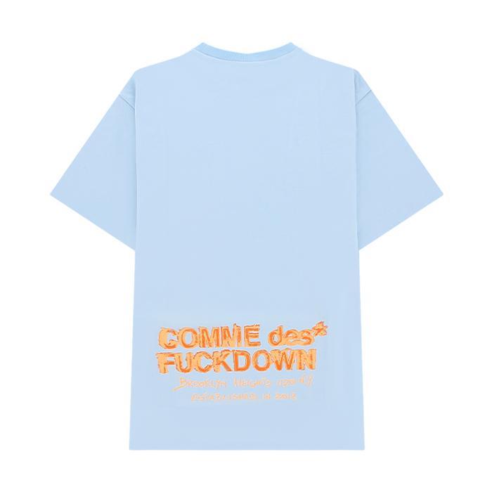 COMME des FUCKDOWN / コムデファックダウン カスタム ロゴ プリント Tシャツ メンズ 半袖