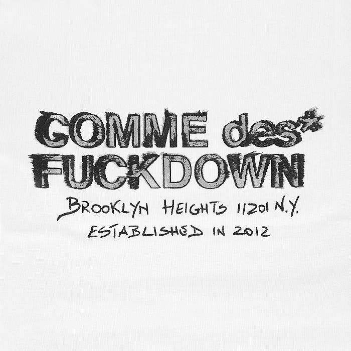 COMME des FUCKDOWN / コムデファックダウン カスタム ロゴ プリント Tシャツ メンズ 半袖