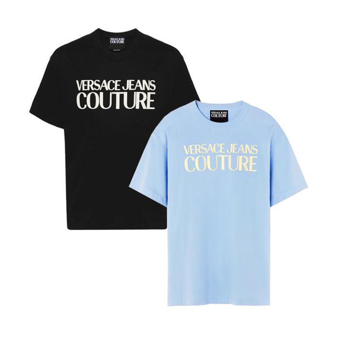 Versace Jeans Couture / ヴェルサーチ ジーンズ クチュール ロゴ プリント クルーネック Tシャツ メンズ 半袖