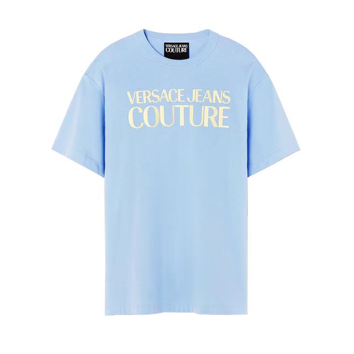 Versace Jeans Couture / ヴェルサーチ ジーンズ クチュール ロゴ プリント クルーネック Tシャツ メンズ 半袖