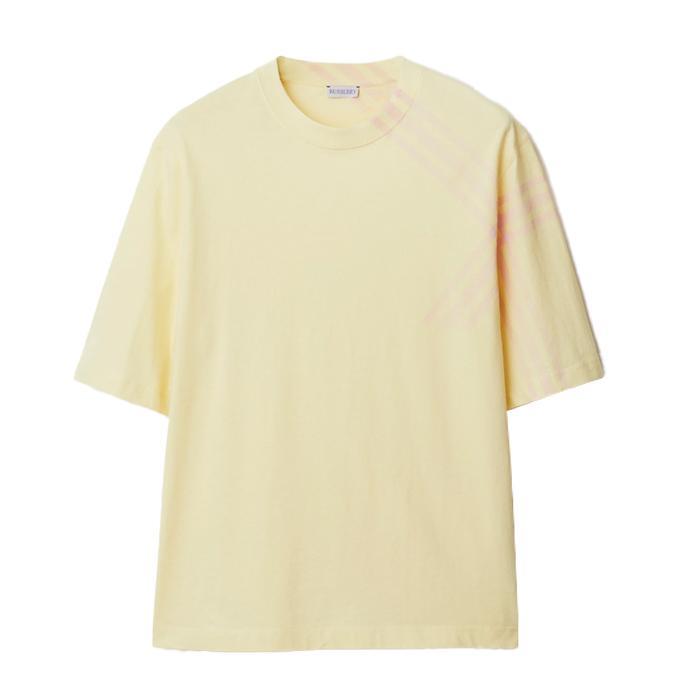 BURBERRY / バーバリー チェック スリーブ コットン Tシャツ シャーベット メンズ 半袖 80820531