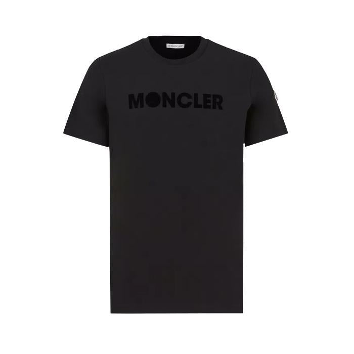 MONCLER / モンクレール フロックド ロゴ Tシャツ メンズ 半袖 J10918C00008829HP999