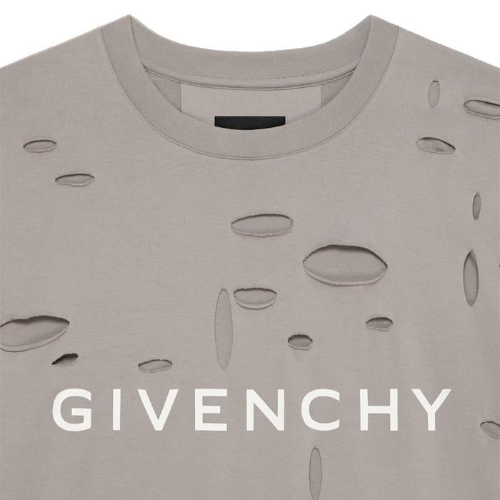 GIVENCHY / ジバンシー ロゴ オーバーサイズ ダメージ Tシャツ メンズ 半袖 BM716N3Y8Y