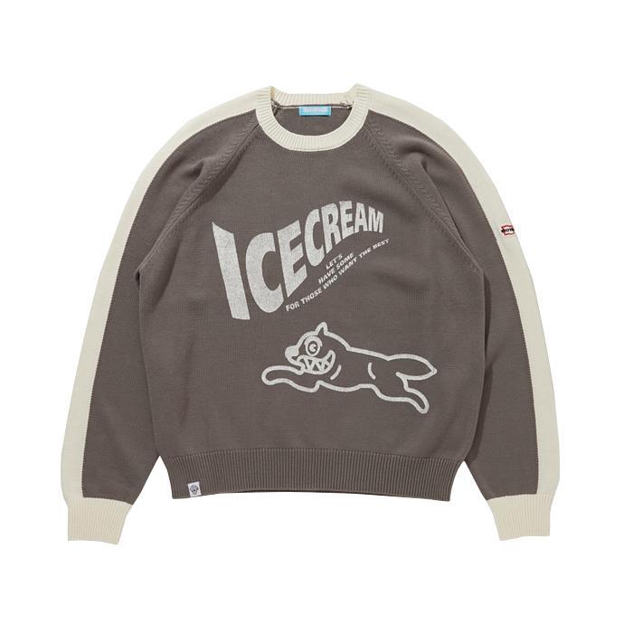 ICECREAM / アイスクリーム スイッチング コットン セーター メンズ 長袖 ICEJP241K005