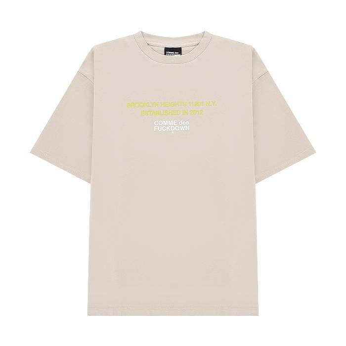 COMME des FUCKDOWN / コムデファックダウン フロント ロゴ プリント Tシャツ メンズ 半袖