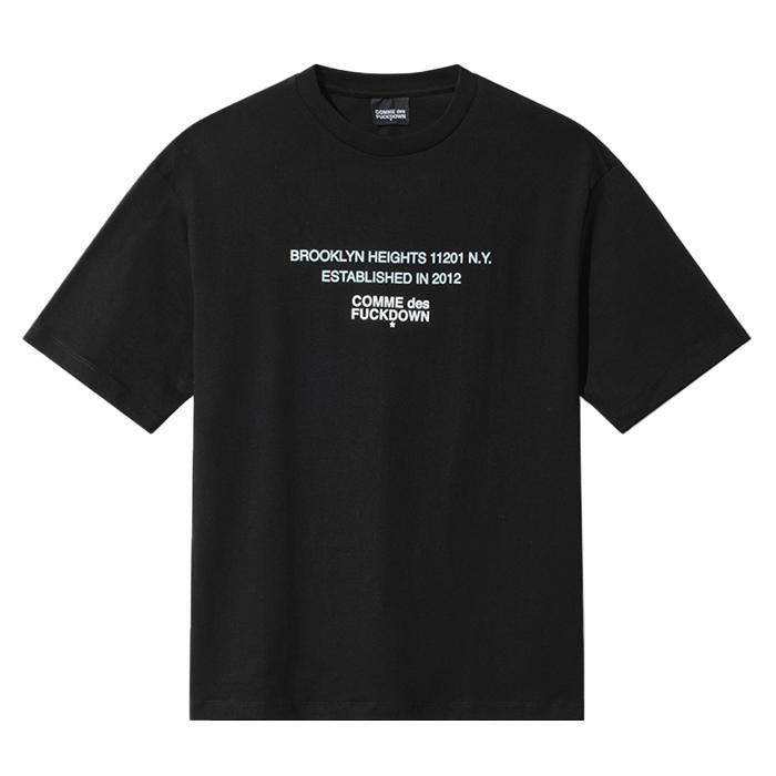 COMME des FUCKDOWN / コムデファックダウン フロント ロゴ プリント Tシャツ メンズ 半袖