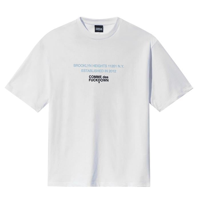 COMME des FUCKDOWN / コムデファックダウン フロント ロゴ プリント Tシャツ メンズ 半袖