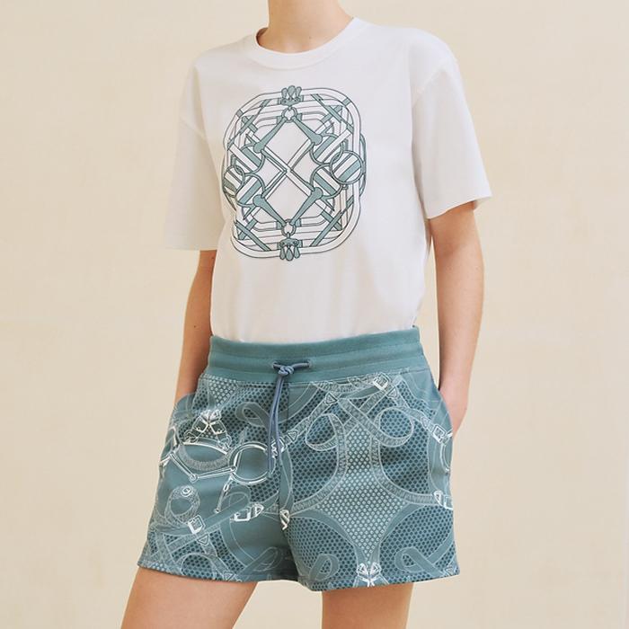 HERMES / エルメス マキシ Tシャツ カルトゥッシュ レディース