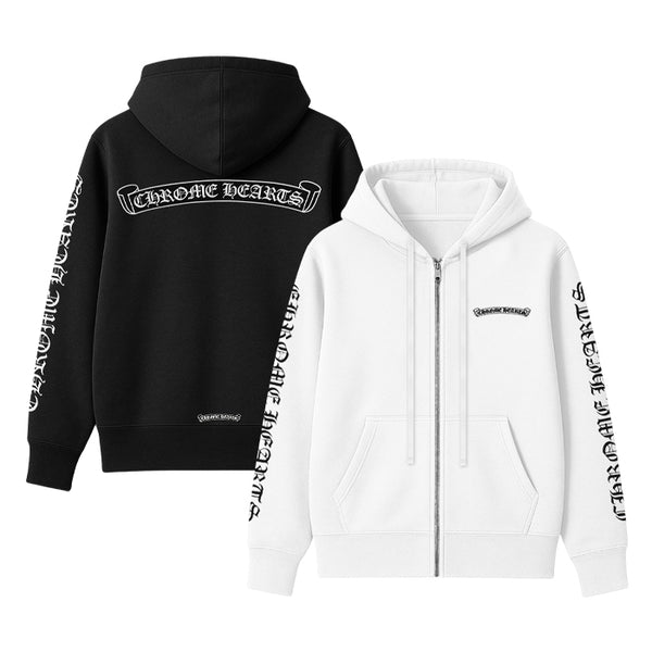 CHROME HEARTS / クロムハーツ スクロール ロゴ ジップアップ フーディー scrollzippk