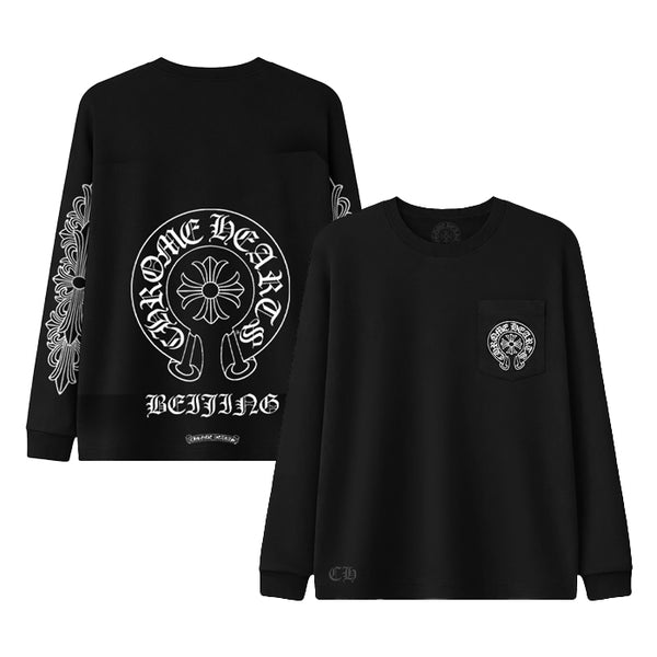 【北京限定モデル】 CHROME HEARTS / クロムハーツ ベイジン シューホース ロング スリーブ Tシャツ shhsbeijing