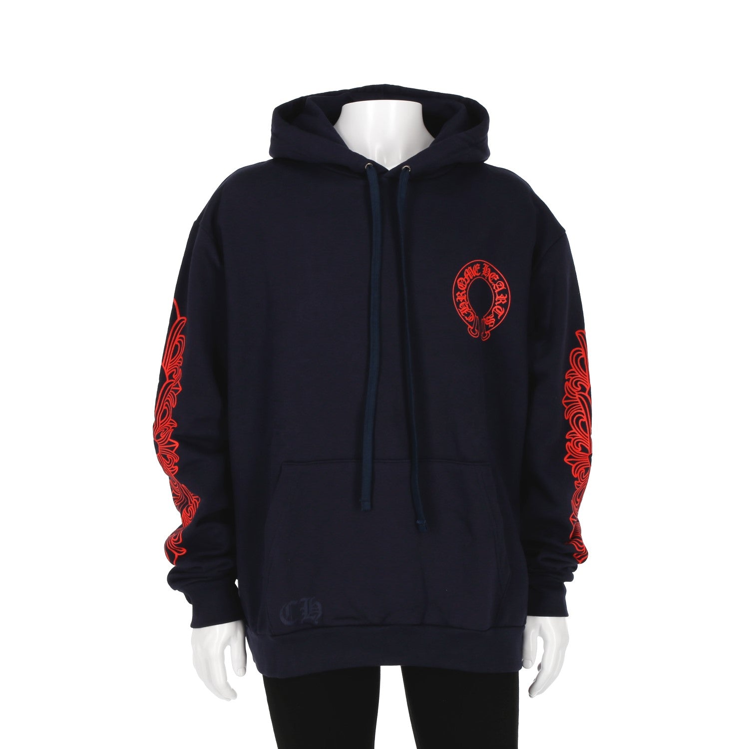 ま*え様 Chrome Hearts ブラック パーカー クロムハーツ CHROME HEARTS フーディー パーカー CHプラス プル