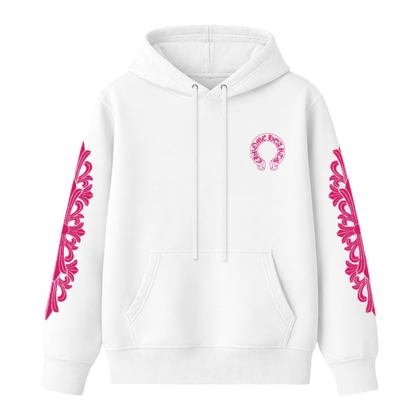 CHROME HEARTS / クロムハーツ ピンク シューホース フローラル スリーブ プルオーバー フーディー shoehwhpkpk