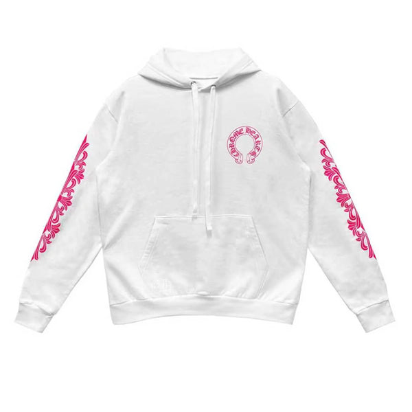 CHROME HEARTS / クロムハーツ ピンク シューホース フローラル スリーブ プルオーバー フーディー shoehwhpkpk