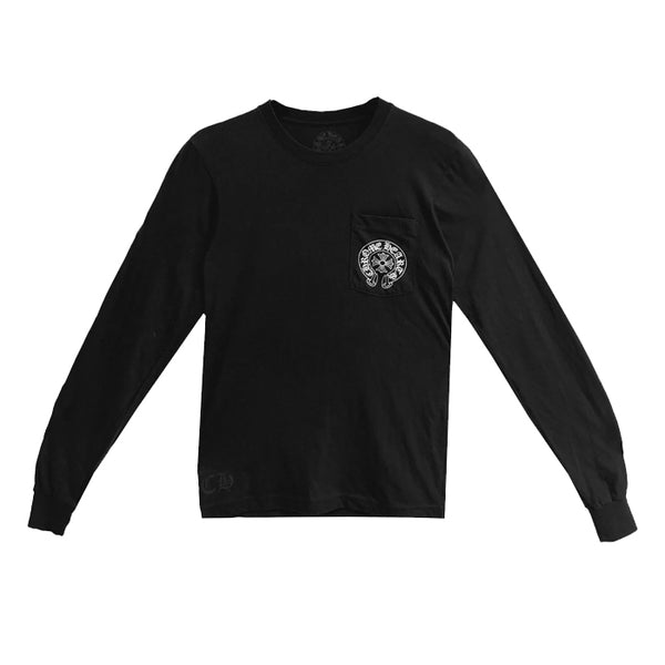 【ロンドン限定モデル】 CHROME HEARTS / クロムハーツ ロンドン リミテッド フローラル クロス シューホース ロング スリーブ Tシャツ shslondonlt