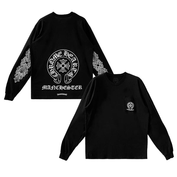 【マンチェスター限定モデル】 CHROME HEARTS / クロムハーツ マンチェスター リミテッド フローラル クロス シューホース ロング スリーブ Tシャツ shsmanchesterlt