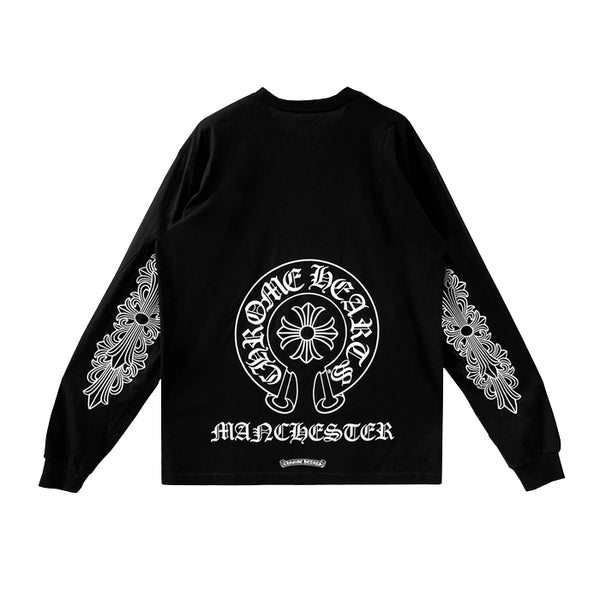 【マンチェスター限定モデル】 CHROME HEARTS / クロムハーツ マンチェスター リミテッド フローラル クロス シューホース ロング スリーブ Tシャツ shsmanchesterlt