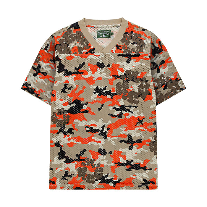 DENIM TEARS / デニムティアーズ カモ コットンリース メッシュ フットボール トップ ss25tkj1249