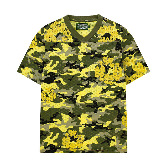 DENIM TEARS / デニムティアーズ カモ コットンリース メッシュ フットボール トップ ss25tkj1249