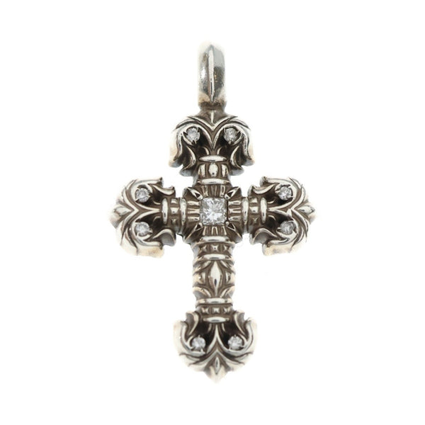 CHROME HEARTS / クロムハーツ タイニー フィリグリークロス パヴェ ダイヤモンド ネックレス トップ tinyfiligreedia