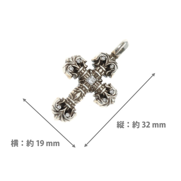CHROME HEARTS / クロムハーツ タイニー フィリグリークロス パヴェ ダイヤモンド ネックレス トップ tinyfiligreedia