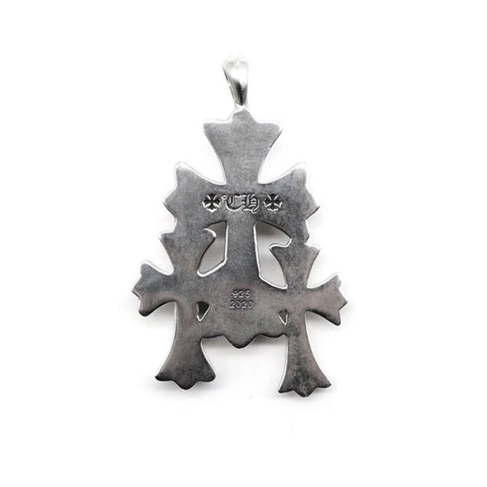 ま*ん様 シルバー925 トリプルクロスペンダントトップクロムハーツ好きに。 CHROME HEARTS / クロムハーツ トリプル クロス ペンダント トップ