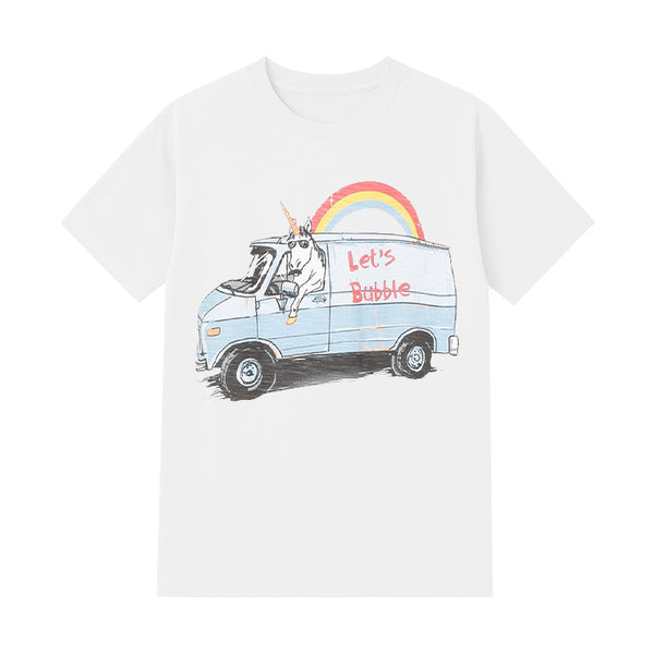 Let'sBubble / レッツバブル Tシャツ メンズ 半袖 unicorn