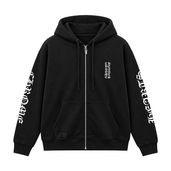 CHROME HEARTS / クロムハーツ バーティカル ロゴ ジップアップ フーディー vtclogozippk